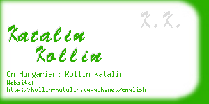 katalin kollin business card